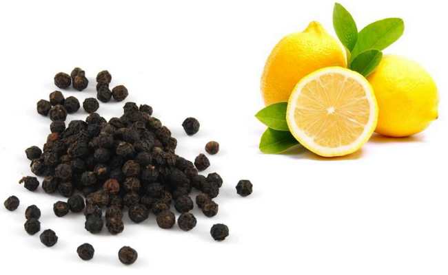 pimenta preta e suco de limão para perder peso naturalmente