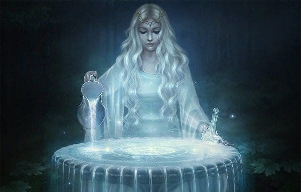 espelho magia água adivinhação proteção