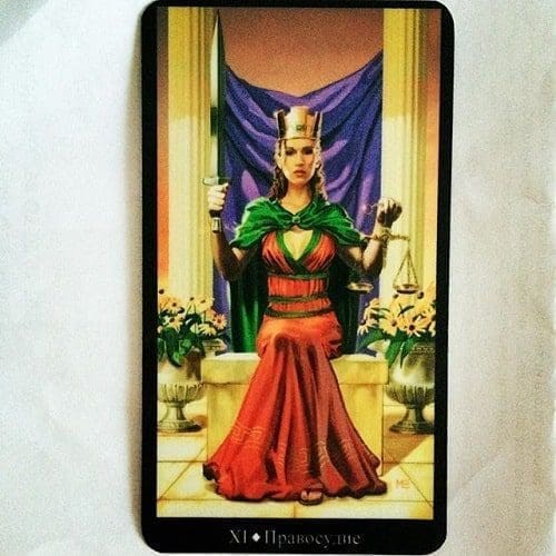 Justiça tarot cartas adivinhação futuro sorte conselho magia